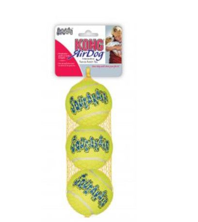 KONG Squeak Air Tennis Balls, Medium, 3-pk