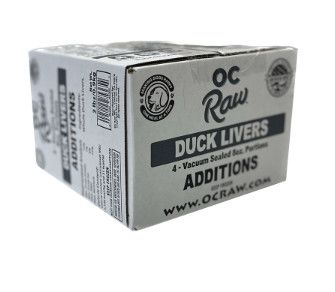 OC Raw Additions Frozen Duck Livers, 2-lb