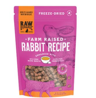 Raw Dynamic Freeze-Dried Cat Food, Rabbit & Bone Broth, 5.5-oz