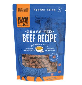 Raw Dynamic Freeze-Dried Cat Food, Beef & Bone Broth, 5.5-oz