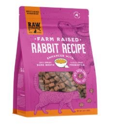 Raw Dynamic Frozen Cat Food, Rabbit & Bone Broth Recipe, 3-lb