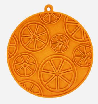 SodaPup Emat Enrichment Lick Mat, Orange Citrus