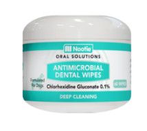 Nootie Oral Solutions, Antimicrobial Dental Wipes, 60-count
