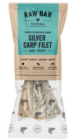 Vital Essentials Raw Bar Freeze-Dried Pet Treats, Silver Carp Fillet, 1-ct