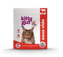 Kitty Gut Frozen Sous Vide Cat Food, Beef, 2-lb