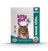 Kitty Gut Frozen Sous Vide Cat Food, Turkey, 2-lb