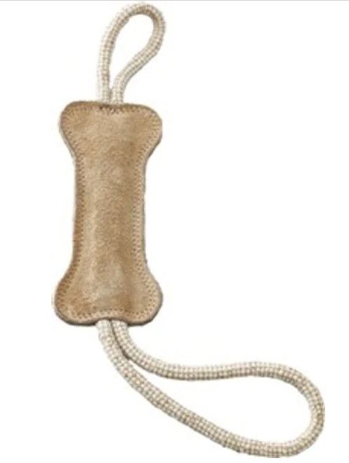 Ethical Pet Dura-Fused Leather Bone Tug Dog Toy