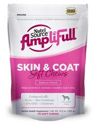 Nutrisource Amplifull Skin & Coat Soft Chews for Dogs, 70-ct