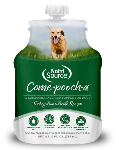 Nutrisource Come-Pooch-A Bone Broth for Dogs & Cats, Turkey Recipe, 12-oz