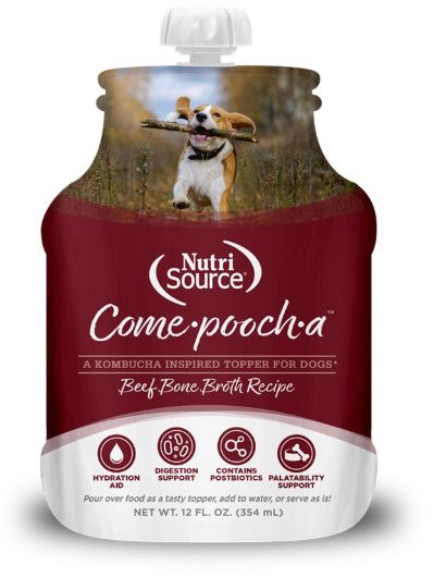 Nutrisource Come-Pooch-A Bone Broth for Dogs & Cats, Beef Recipe 12-oz