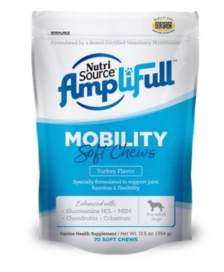 Nutrisource Amplifull Mobility Soft Chews for Dogs, 70-ct