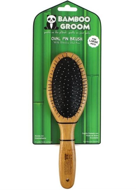 Bamboo Groom Oval Pin Brush, Large