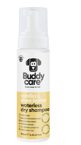 Buddycare Vanilla & Shea Butter Waterless Dry Shampoo Foam, 6.76-oz