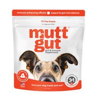 Mutt Gut Immune & Gut Support Pre, Pro, and Postbiotic Supplement, 120-gram