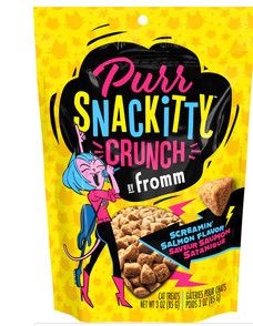 Fromm PurrSnackitty Crunch Treats for Cats, Salmon, 3-oz