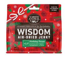 Earth Animal Wisdom Air Dried Seasonal Jerky, Holiday Feast, 4-oz