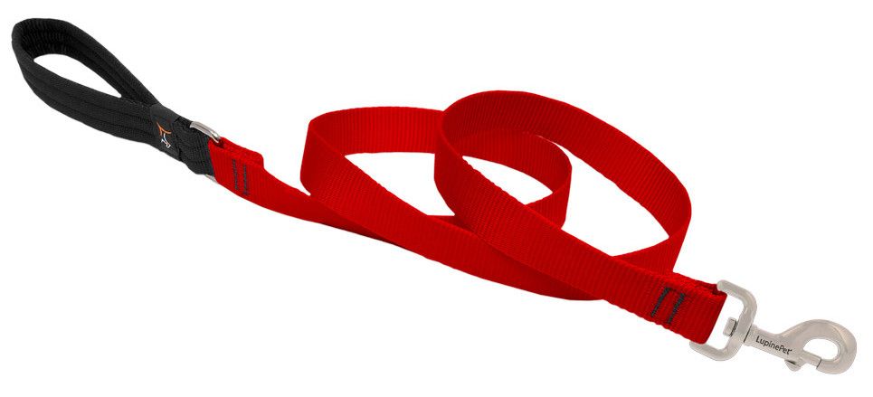 Lupine Pet Basics Dog Leash, Red, 1" x 4'