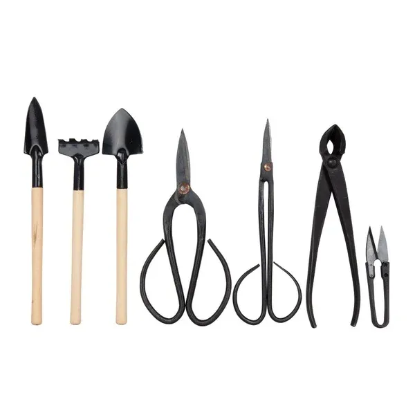 7 Piece Bonsai Tool Set in Pouch