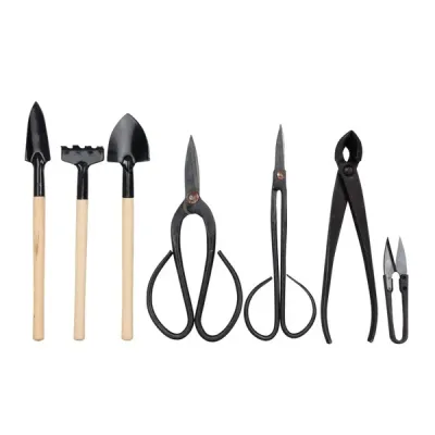 7 Piece Bonsai Tool Set in Pouch