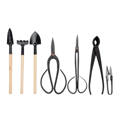 7 Piece Bonsai Tool Set in Pouch