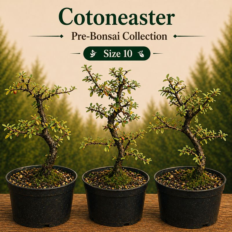 Size 10 + Cotoneaster Pre-Bonsai