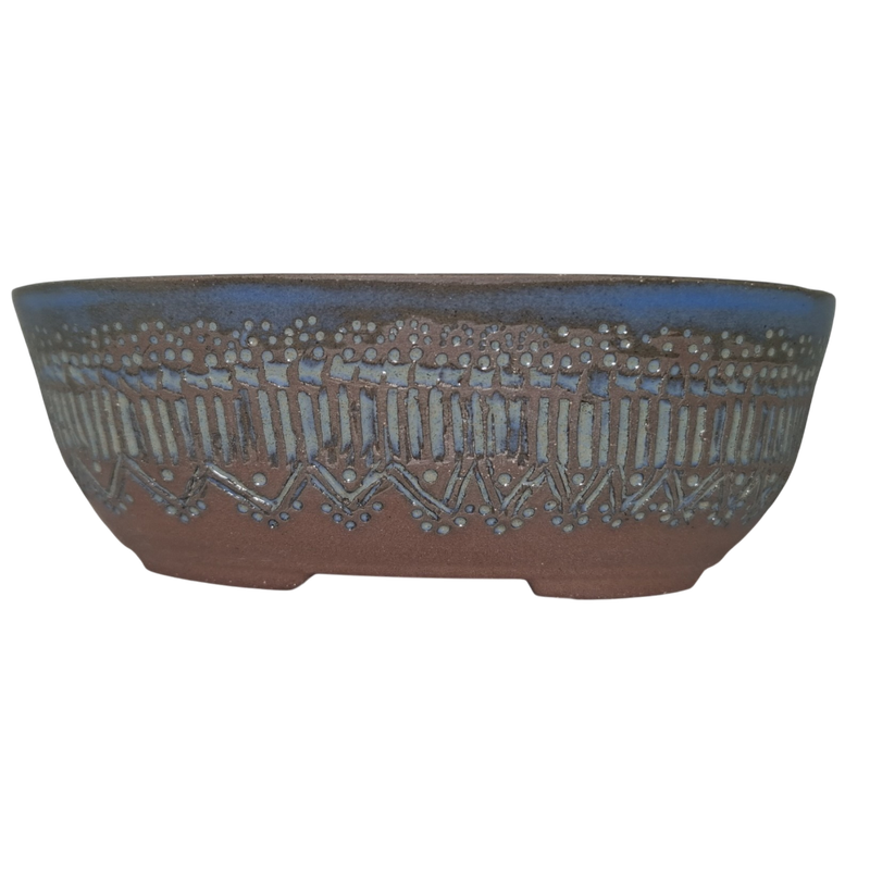 Tribal Rhythm "Oval Bonsai Pot"