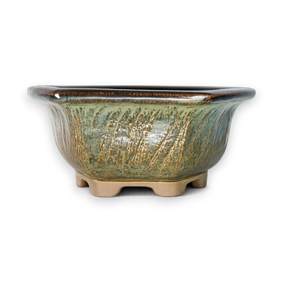 Whispering Reed Hexagon Bonsai Pot Hand Crafted