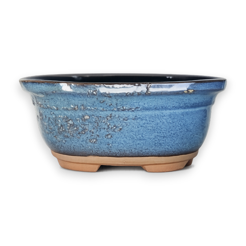 Ocean Mist Oval Bonsai Pot Hand Crafted