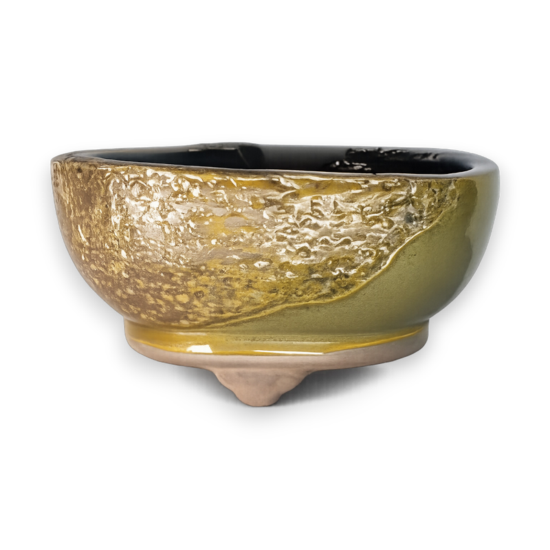 Golden Rift Hand-Crafted Bonsai Pot