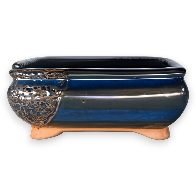 Lava Crest Rectangular Hand-Crafted Bonsai Pot