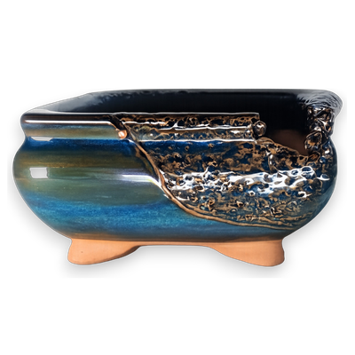 Lava Crest Rectangular Hand-Crafted Bonsai Pot