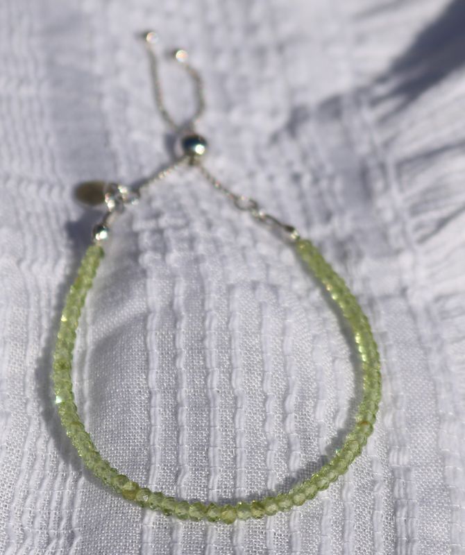 Peridot-Sterling Silver adjustable Slider