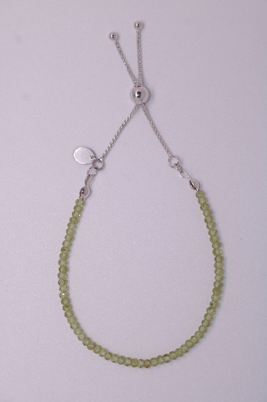 Peridot-Sterling Silver adjustable Slider