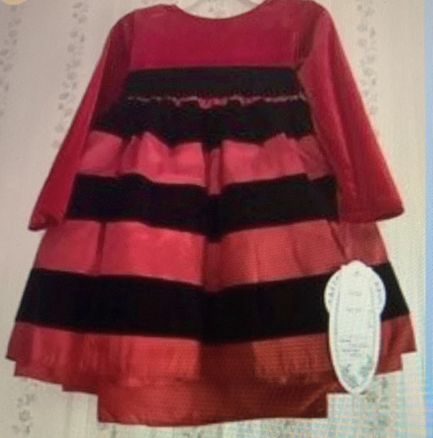 Girl’s formal dress long sleeve-red