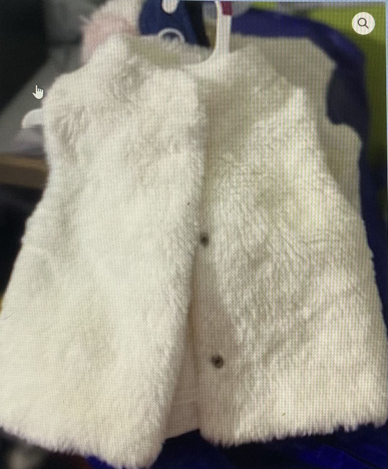 Kids faux fur vest open ftront