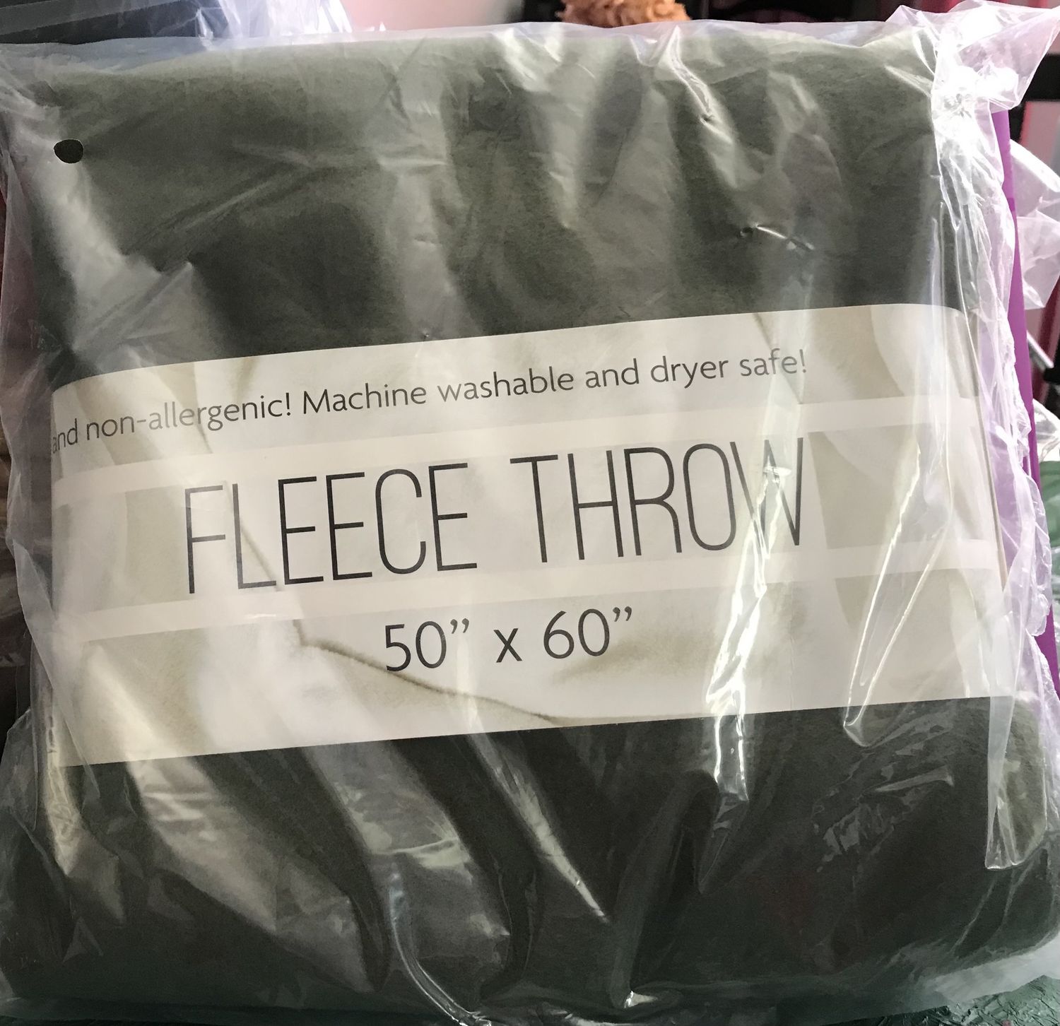 Fleece Throw blanket -green