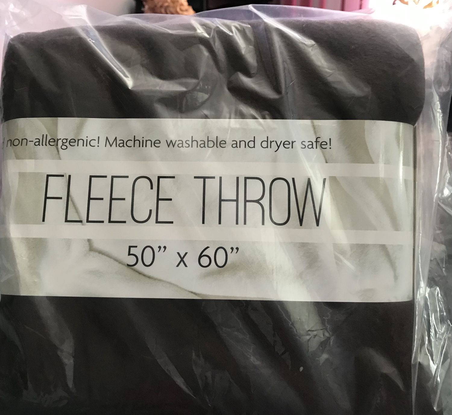 Fleece Throw blanket -Dark brown