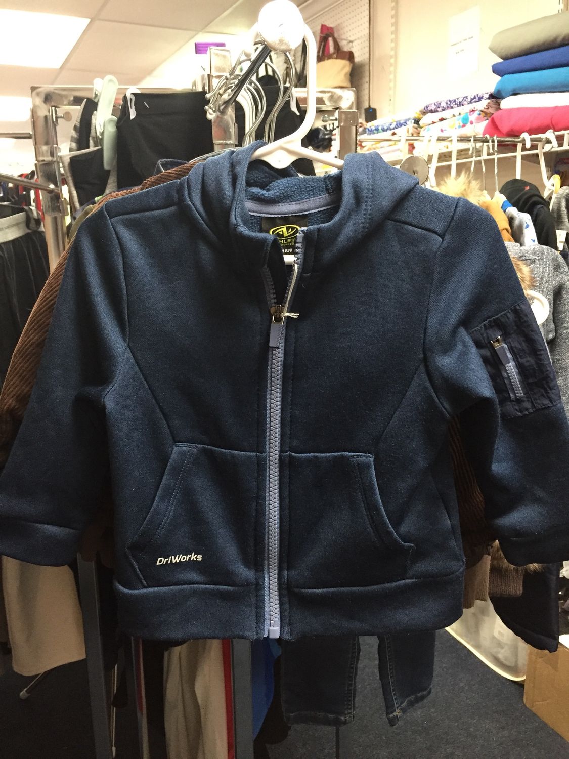 ATHLETIC Baby Hooded Top  navy blue 18M