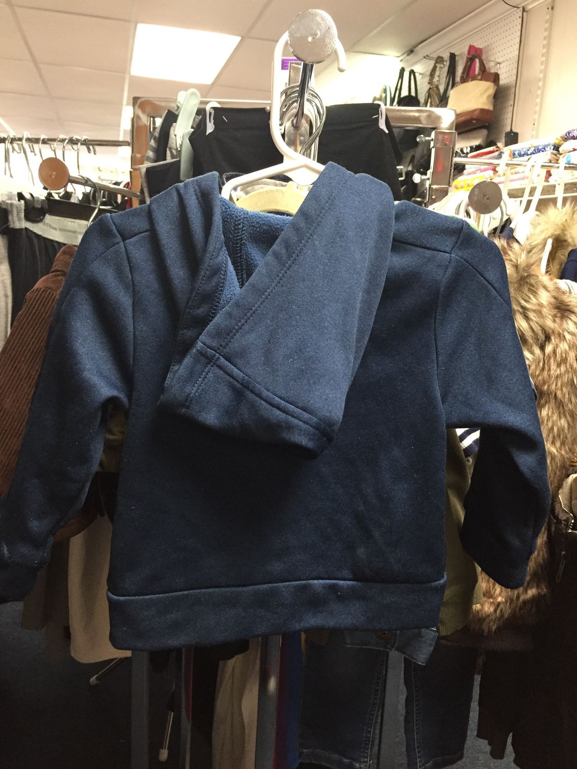 ATHLETIC Baby Hooded Top  navy blue 18M