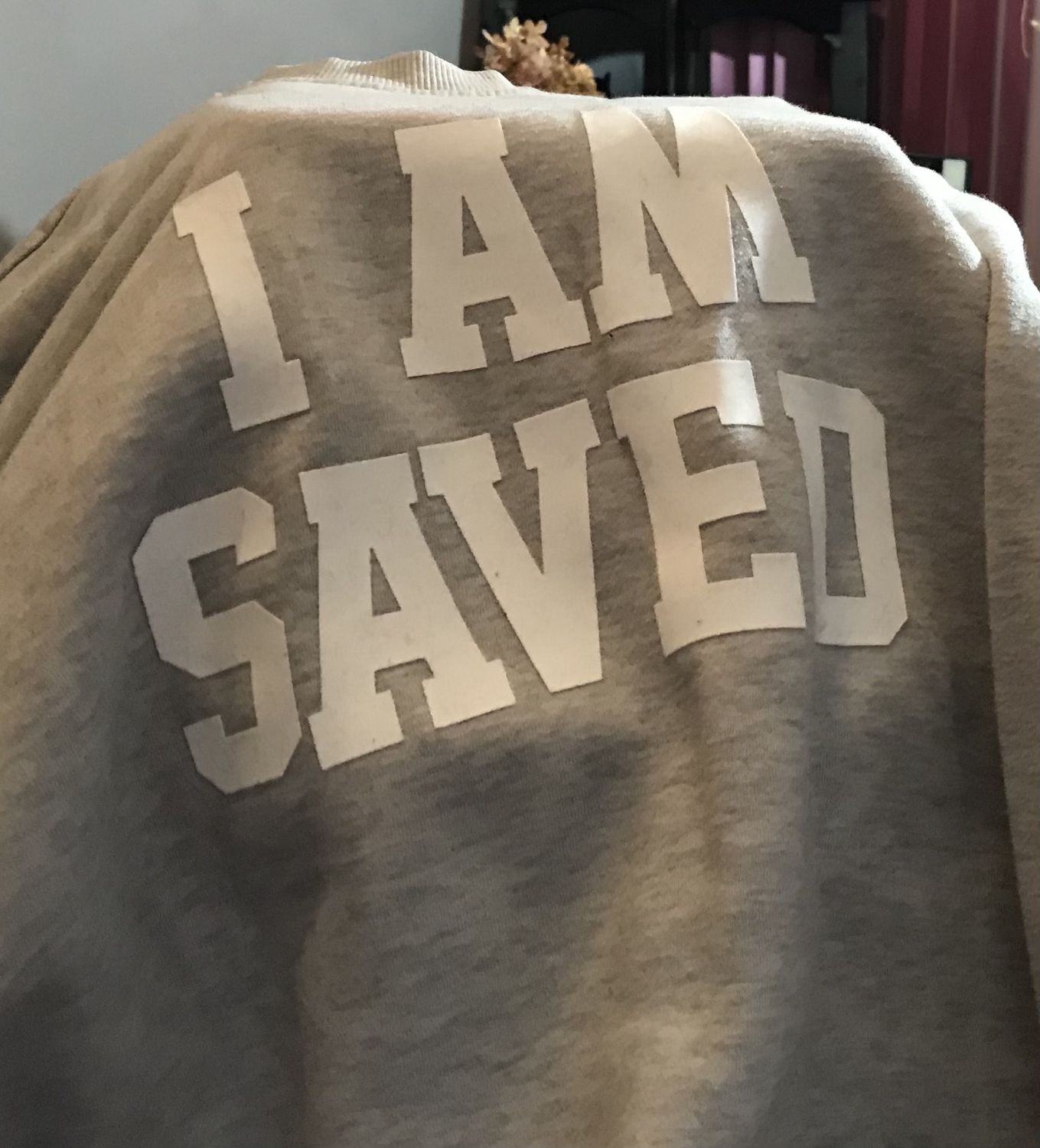 I am saved sweatshirt men smal