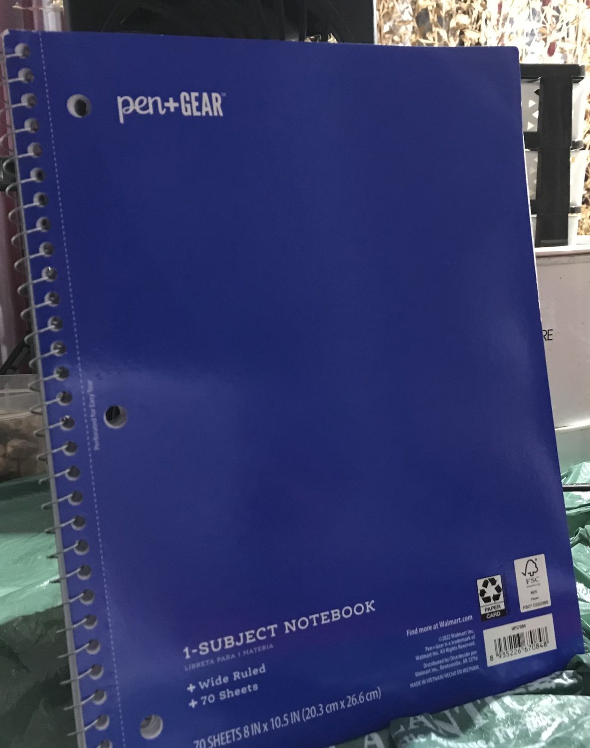 1-Subject Notebook blue