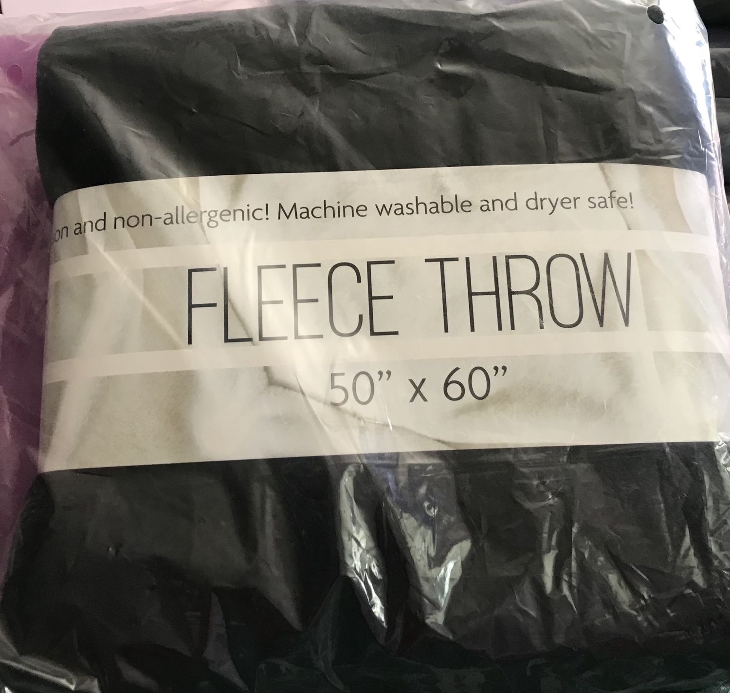 Fleece Throw blanket -Black