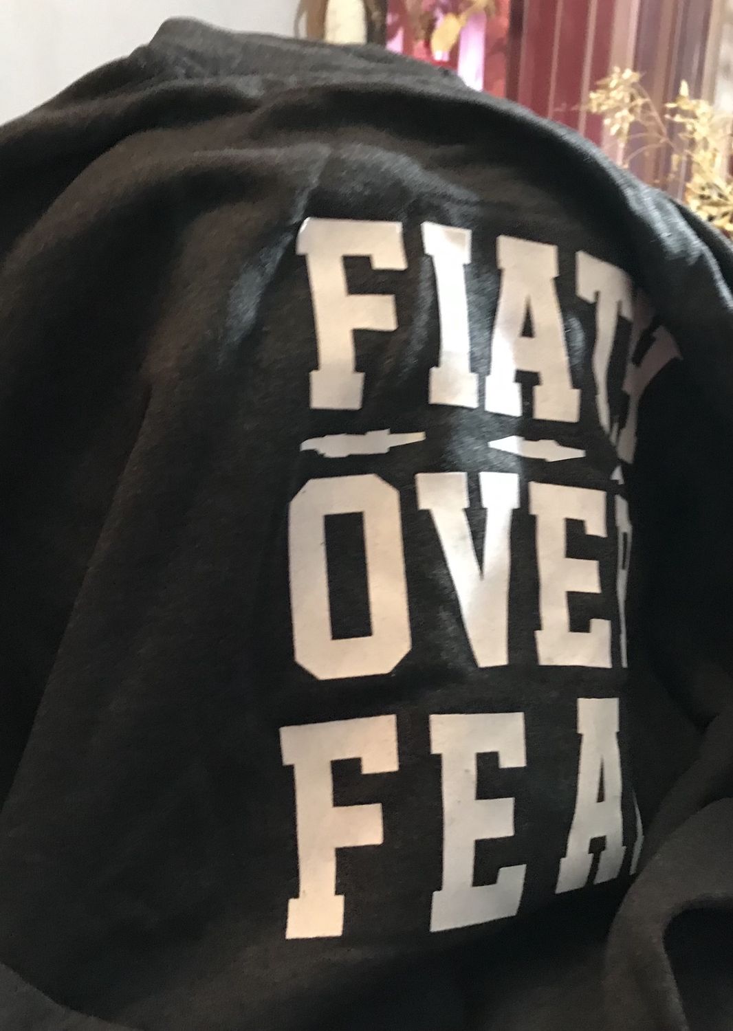 Faith over fear hoodedL