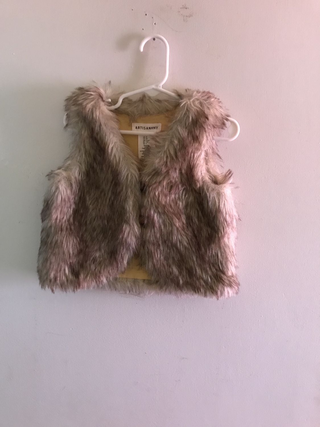 OSHKOSH Children Fur Front Button brown 3T