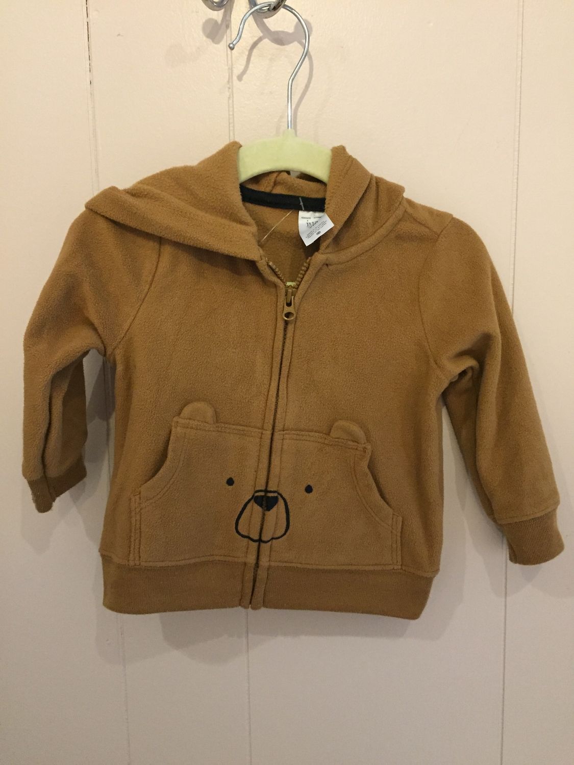 Baby hooded top brown 9M