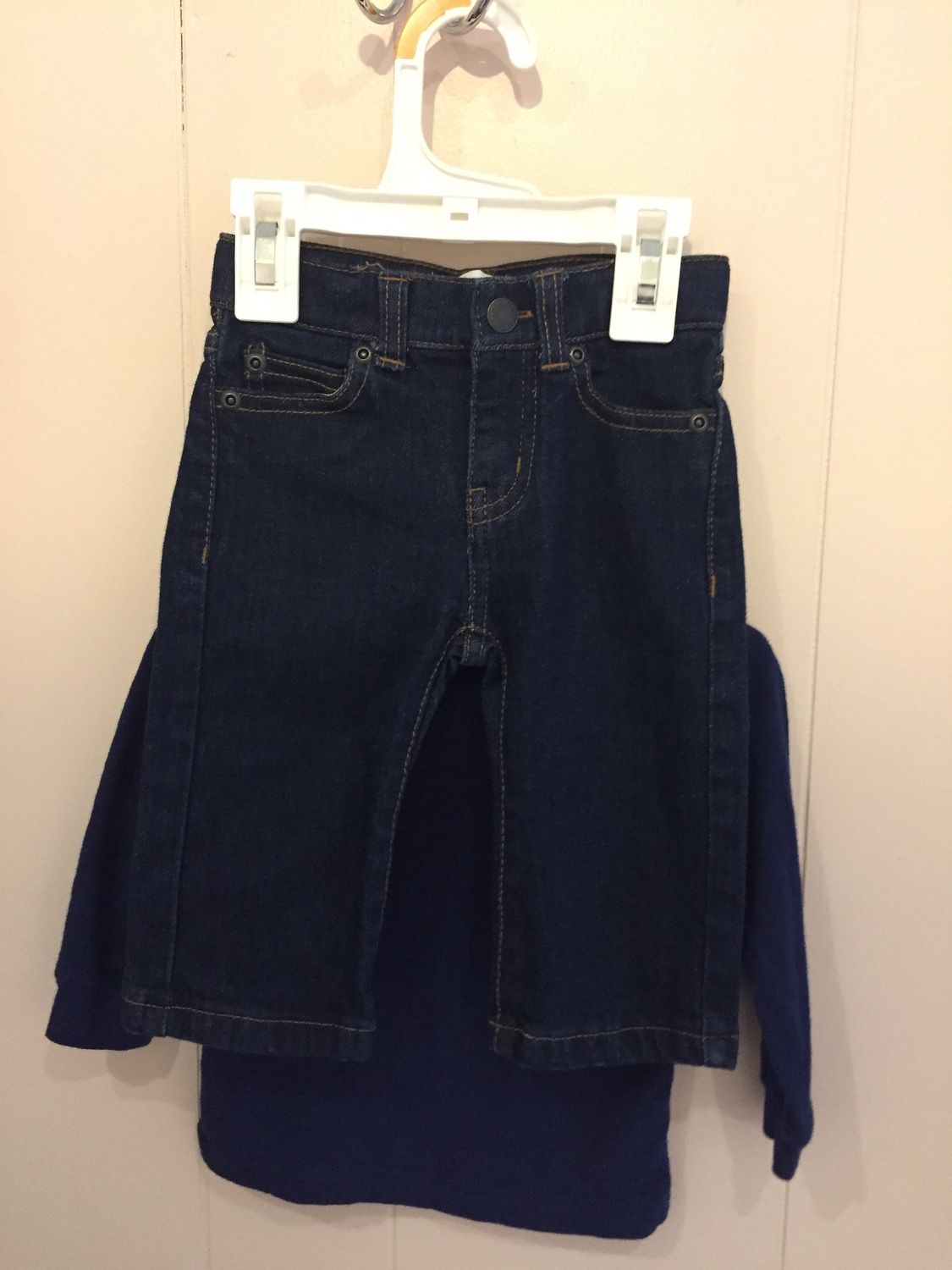 Carter’sLong sleeve Birthday top 12Months.Jean pant 6-12Months