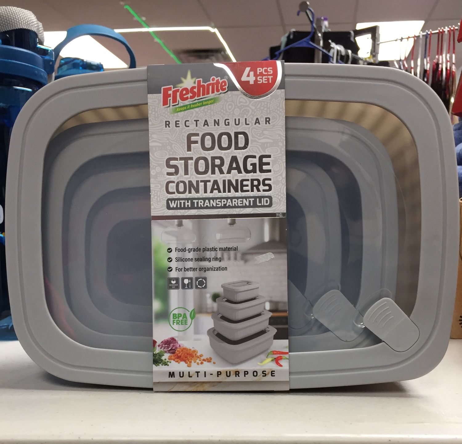 Food Storage containers 4pack Rectangular