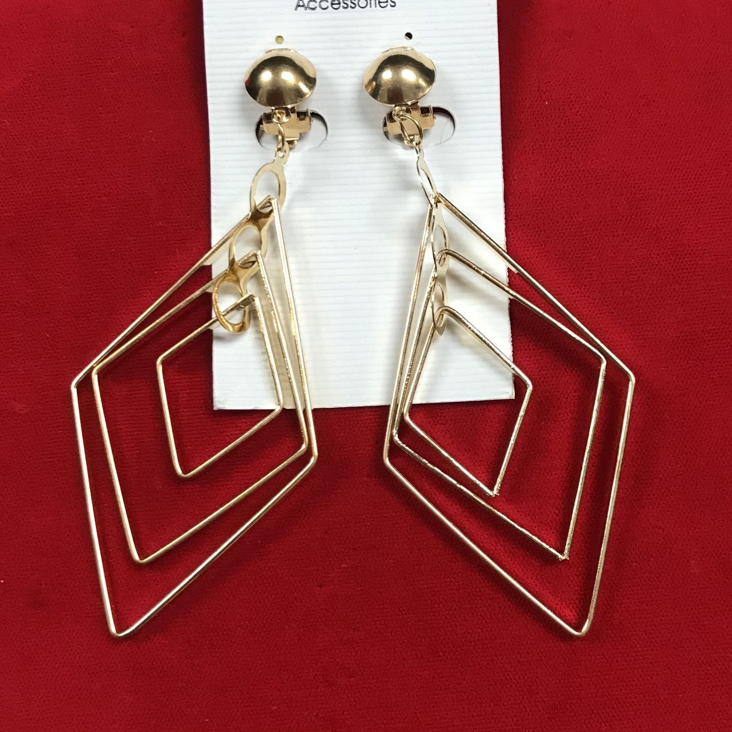 Fashion Gold Tone Pierce Earrings
