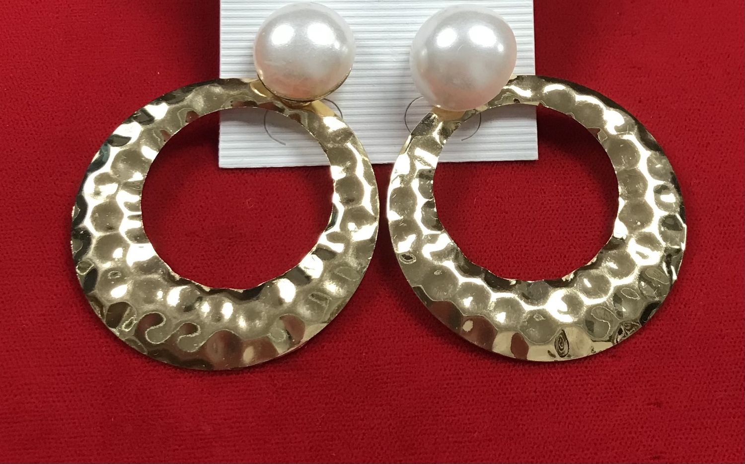Pearl Pierce  Fashion GOld Tone Earrings