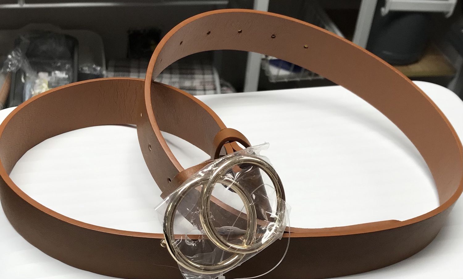 Fashion Leather Belt for Women with Buckle.Brown